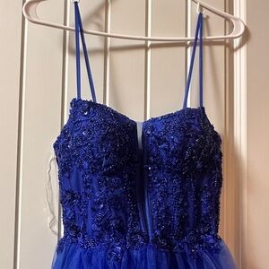 Dazzling Royal Blue Sequin Prom Dress